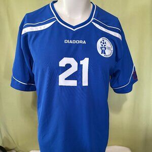 Guam National Team #21 Diadora Men's Football Shirt Jersey Medium Soccer Guam